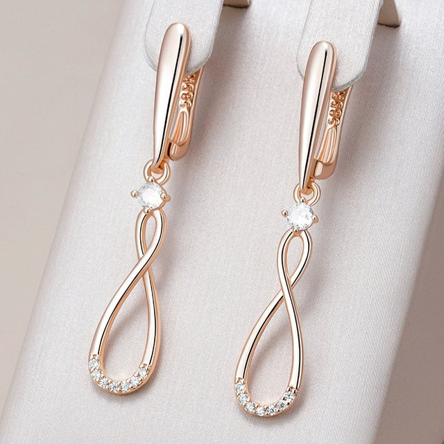 Kinel Ohrringe, 585 Gold, Roségold, Zirkonia, Damen - Bild 1
