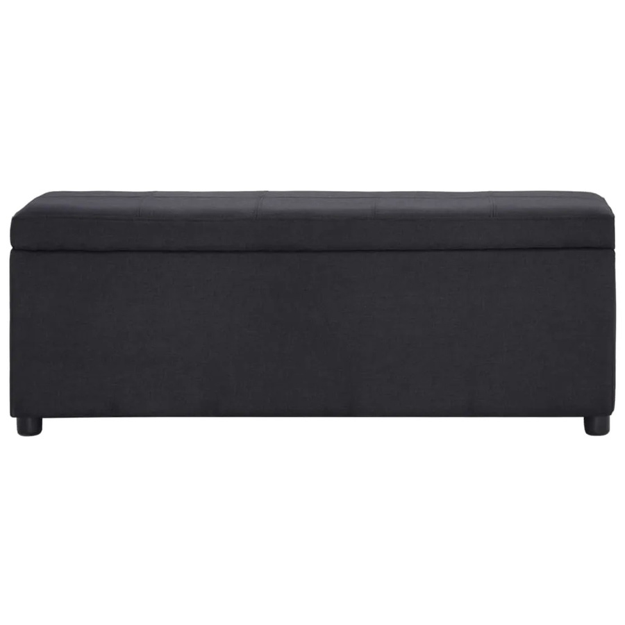 vidaXL Bank mit Staufach aus Polyester in Schwarz - Bild 2