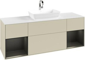 V&B Waschtischunterschrank Finion in Silbergrau lackiert, Breite: 160 cm - Bild 1