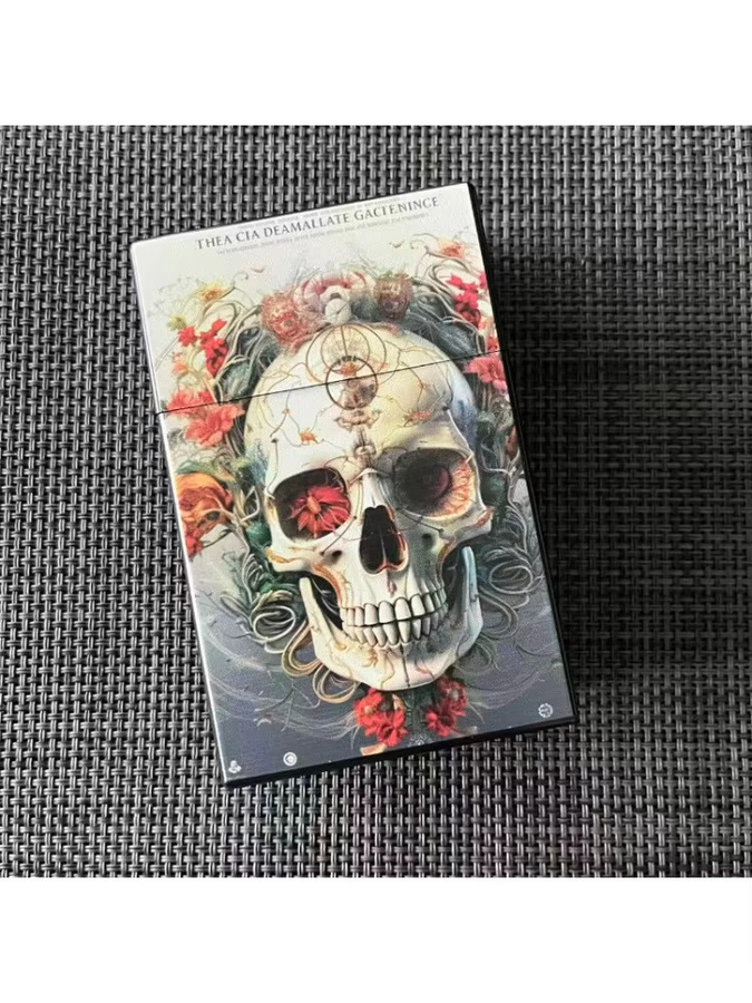 20er-Pack KeYi Zigarettenetui aus Kunststoff mit Clown-Totenkopf-Design, wasserdicht und tragbar, Multicolor - Bild 2