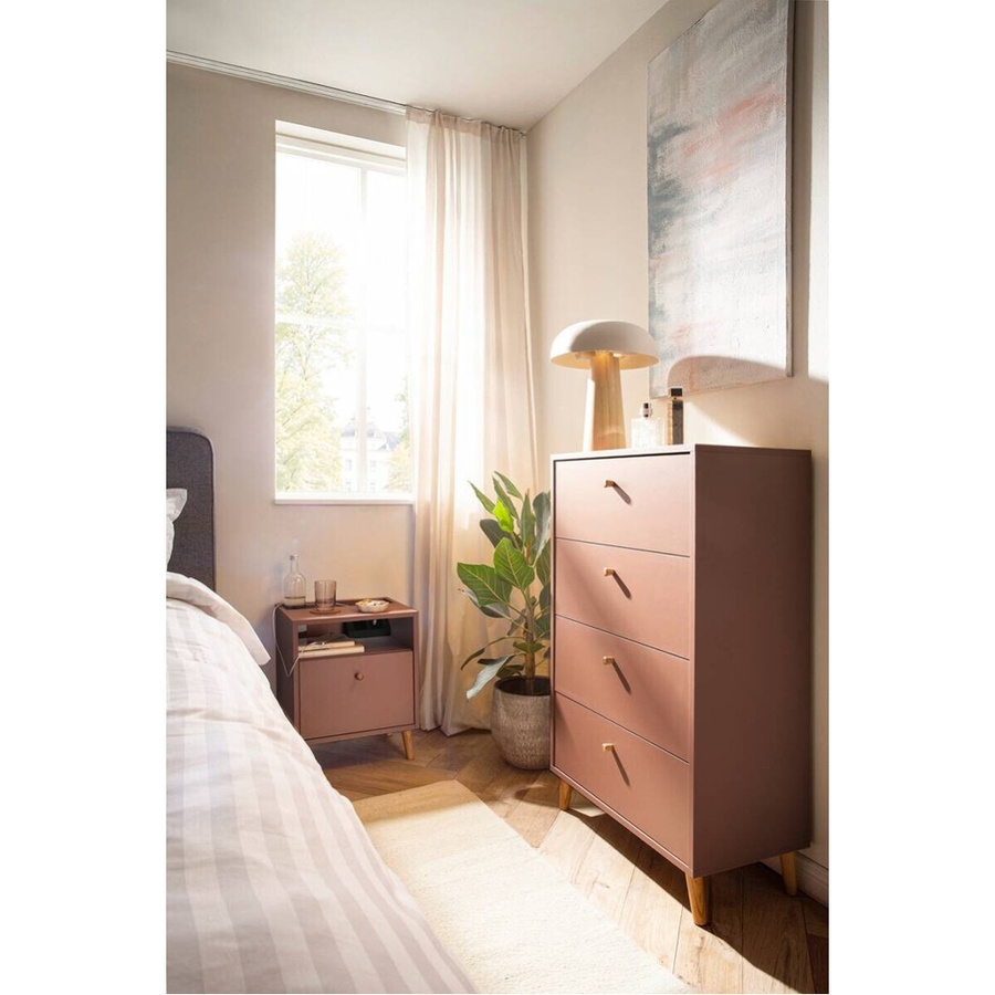 Schildmeyer Kommode Bjarne in Mauve aus Massivholz, B/T/H: 60,1 x 33,0 x 101,3 cm - Bild 2