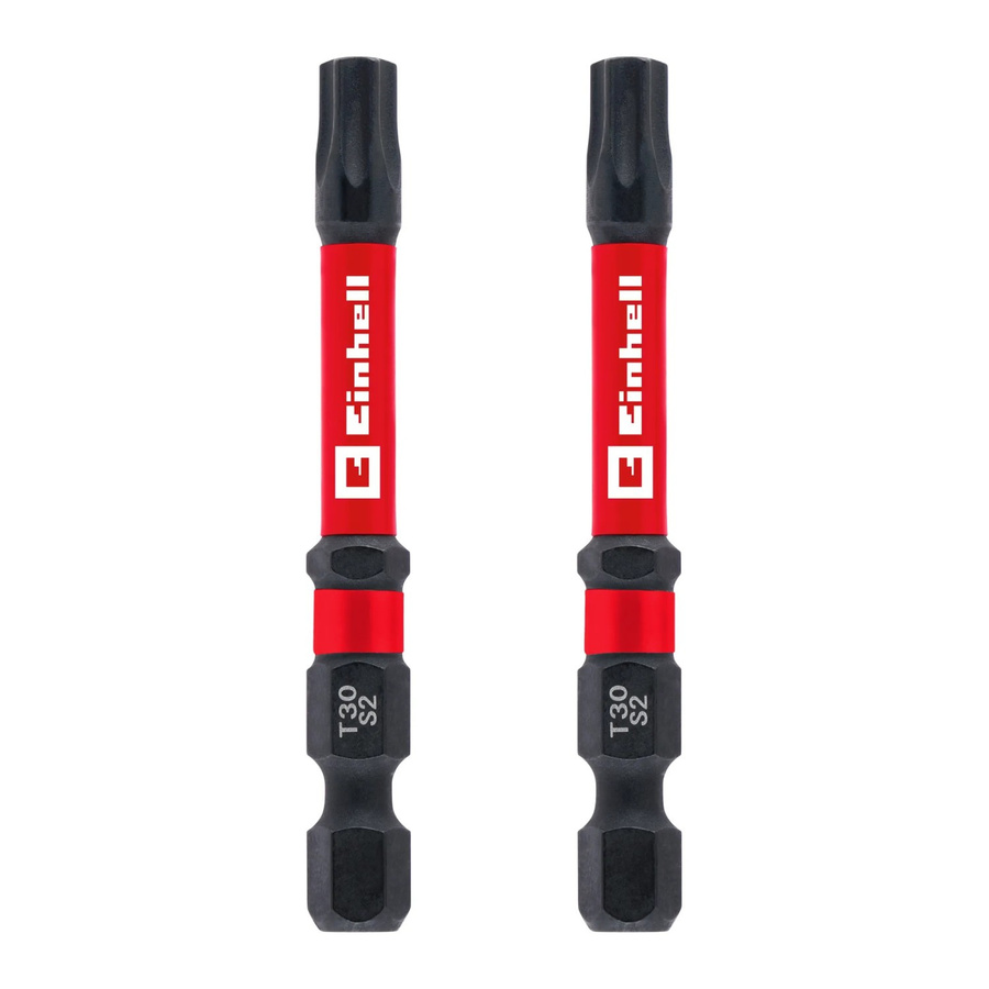 Einhell Impact Bit-Set mit Doppel-Torsion, 2-teilig, T30, rot, Stahl, Länge: 60 mm - Bild 2