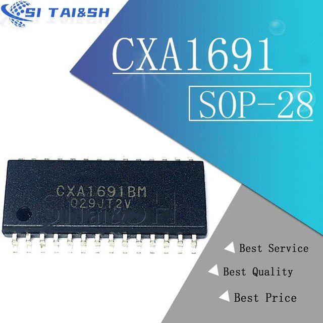 Si Tai&SH CXA1691 CXA1691BM CXA1691M CXA1691AM SOP-28 IC-Bausteine in Schwarz, 2er-Set - Bild 1