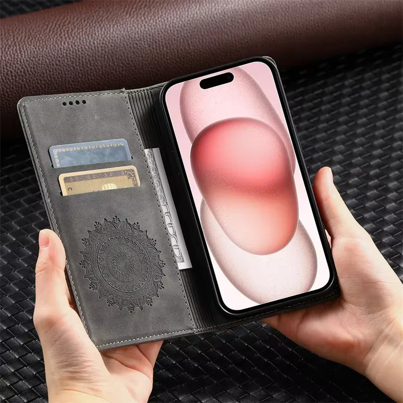 Magnetische Flip-Ledertasche in Pink für Google Pixel 9 Pro XL 8A 8 Pixel 7A 7 Pro als Brieftasche und Kartenhalter - Bild 4