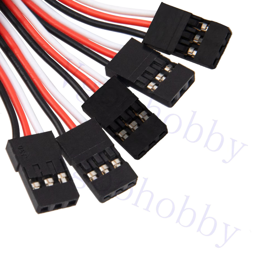 20 Stück JR Männlich zu Weiblich 3-Pin Servo Verlängerungskabel für RC Auto Hubschrauber Boot und Flugcontroller - Bild 2