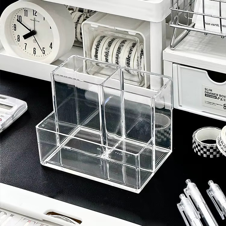Transparente Kaninchen Stifthalter Box mit Schubladen als Organizer für Schreibtisch und Büro - Bild 4