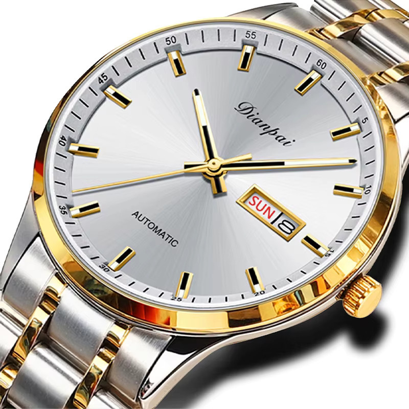Dianpai Armbanduhr, Automatik, Edelstahl, Weiß, Herren - Bild 3