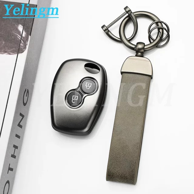 YELINGM Fernbedienungsgehäuse für Renault Megane Modus Espace Kangoo Clio Logan Sandero Twingo Scenic in Gun Grey mit 2-3 Tasten - Bild 1