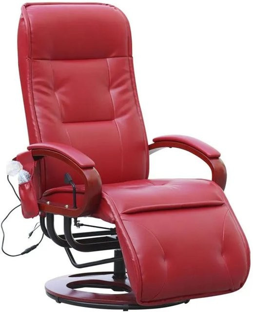 MCW Relaxsessel Arles II mit Massage aus Leder in Rot - Bild 2