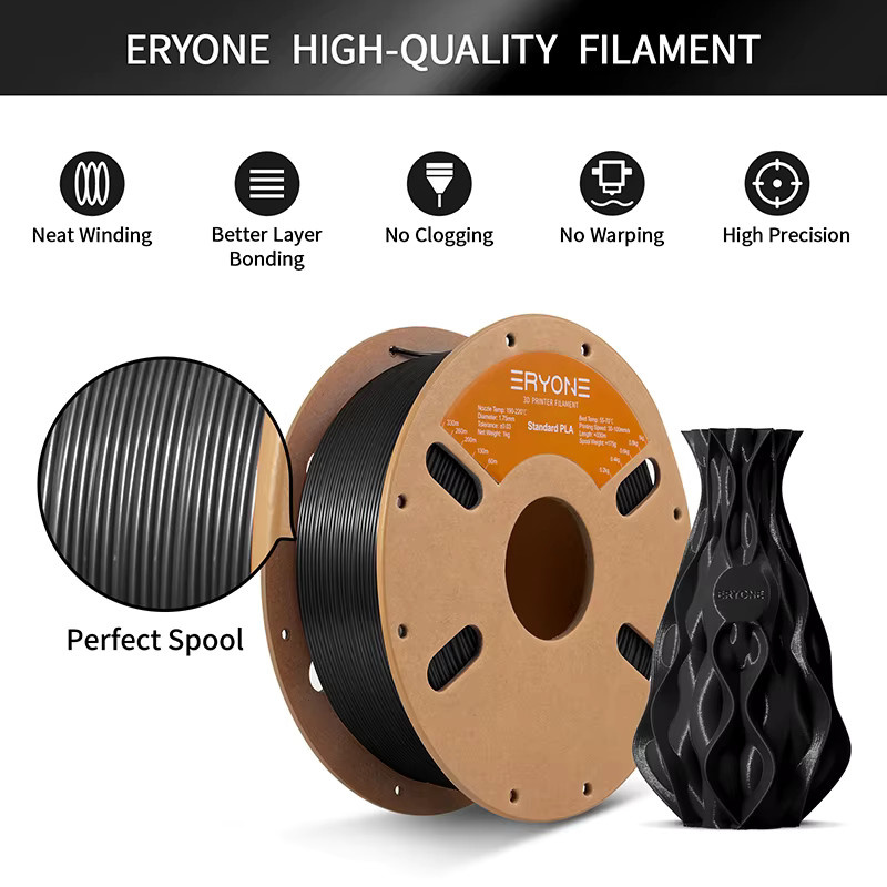 ERYONE Standard PLA Filament 1,75mm für FDM 3D-Drucker, 1kg - Bild 3