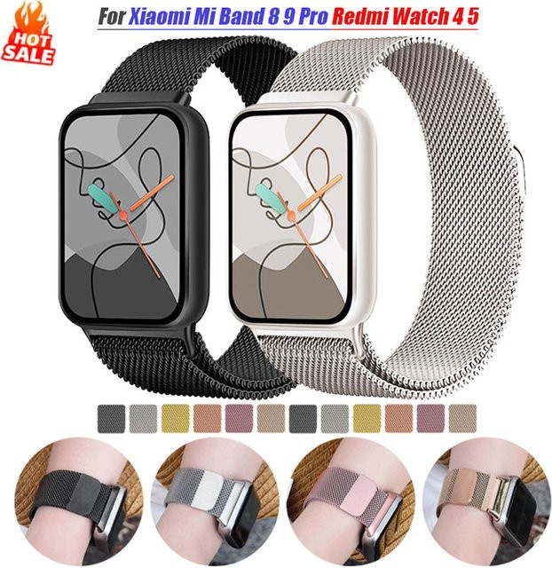 Xiaomi Uhrenarmband Edelstahl, Magnetische Schleife, Redmi Uhr 4 5, Mi Band 8 Pro 9 Pro - Bild 1
