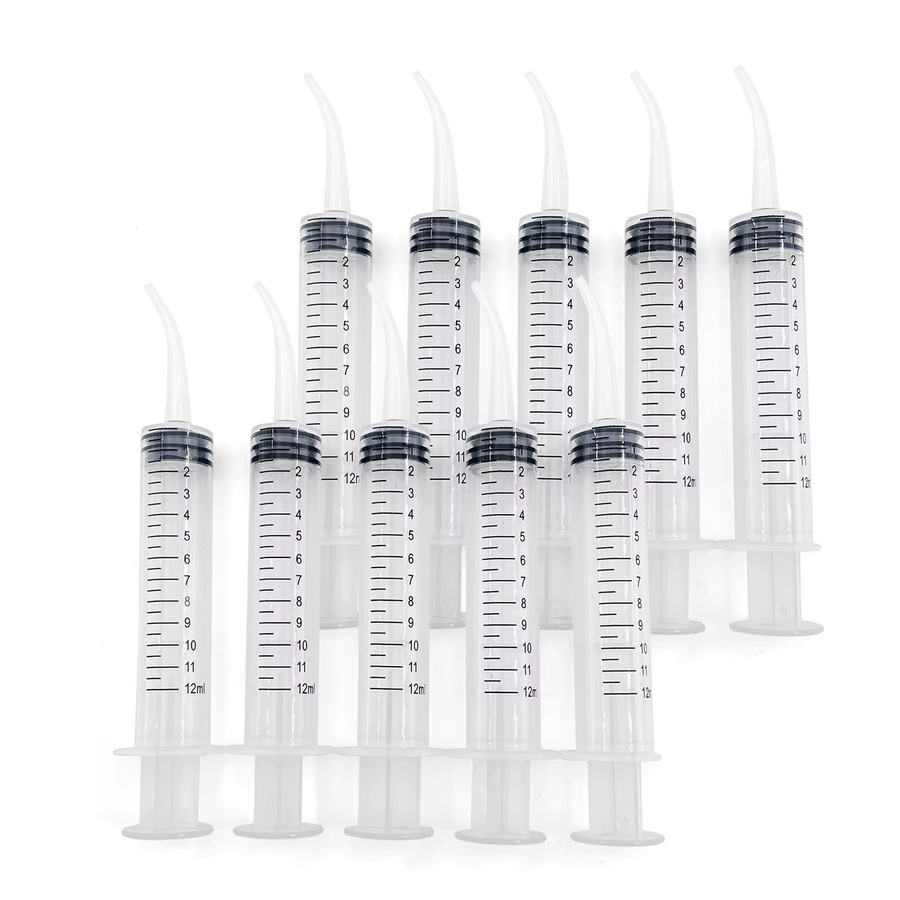 Well CK Dentale Irrigations-Spritzen mit gebogener Spitze, 12 ml, 5 Stück - Bild 2