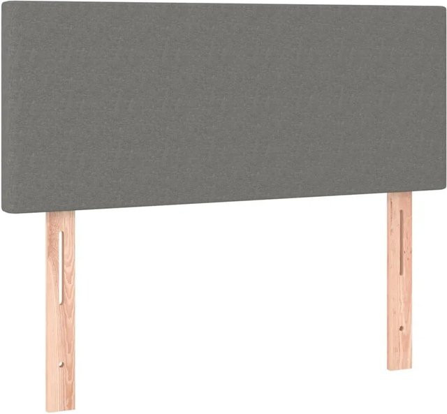 vidaXL LED Kopfteil Dunkelgrau mit USB-Anschluss und integrierter Beleuchtung, Stoff, B: 90 cm, H: 78-88 cm, T: 5 cm - Bild 1