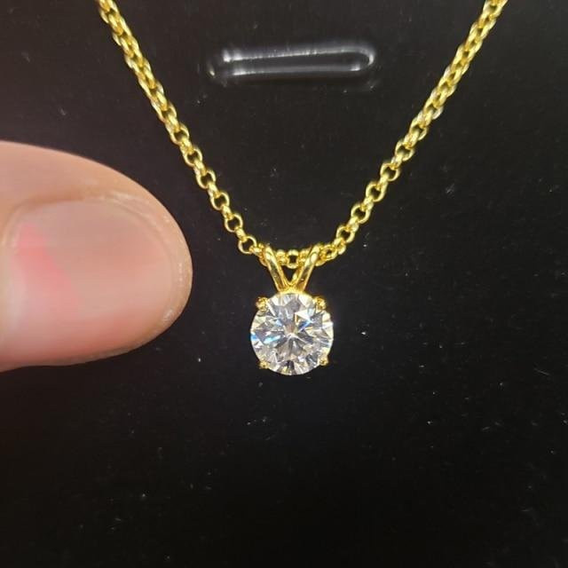 Wucifang Jewelry Anhänger, 925 Silber, Moissanit, Damen - Bild 1