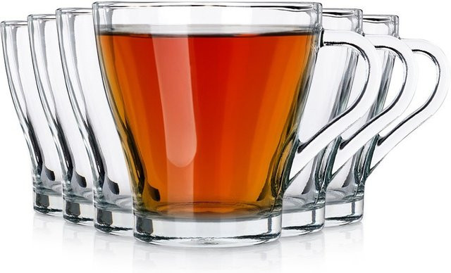 Vilde Gläser für Kaffee und Tee, transparent, 6er Set, 280 ml - Bild 1