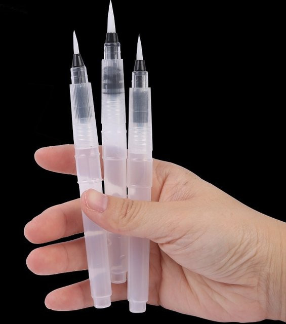 Lonely Finger 36-teiliges nachfüllbares Aquarellpinsel-Stift-Set in Künstlerqualität für DIY-Malerei und Schriftzug, transparent - Bild 1