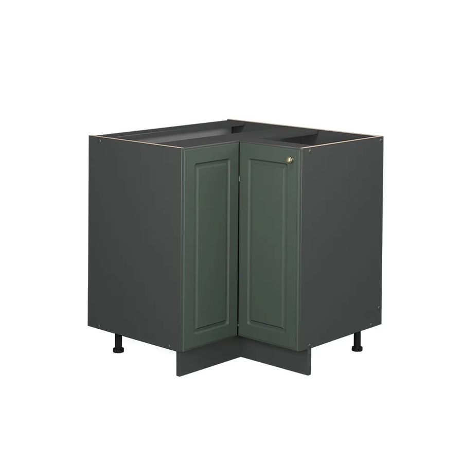 Vicco Eckunterschrank Fame-Line Landhaus Anthrazit Grün-Gold mit Softclose-Scharnieren und Einlegeboden Höhe: 87 cm - Bild 3
