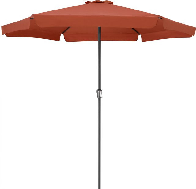 Kingsleeve Sonnenschirm Maui in Orange mit UV-Schutz 80+ aus Polyester und Aluminium, Durchmesser: 330 cm - Bild 1