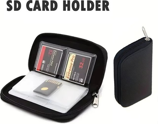 KAFNHCKA Speicherkarten-Sammeltasche in Lila mit 22 Steckplätzen für SD, CF, Micro SD und MS - Bild 1