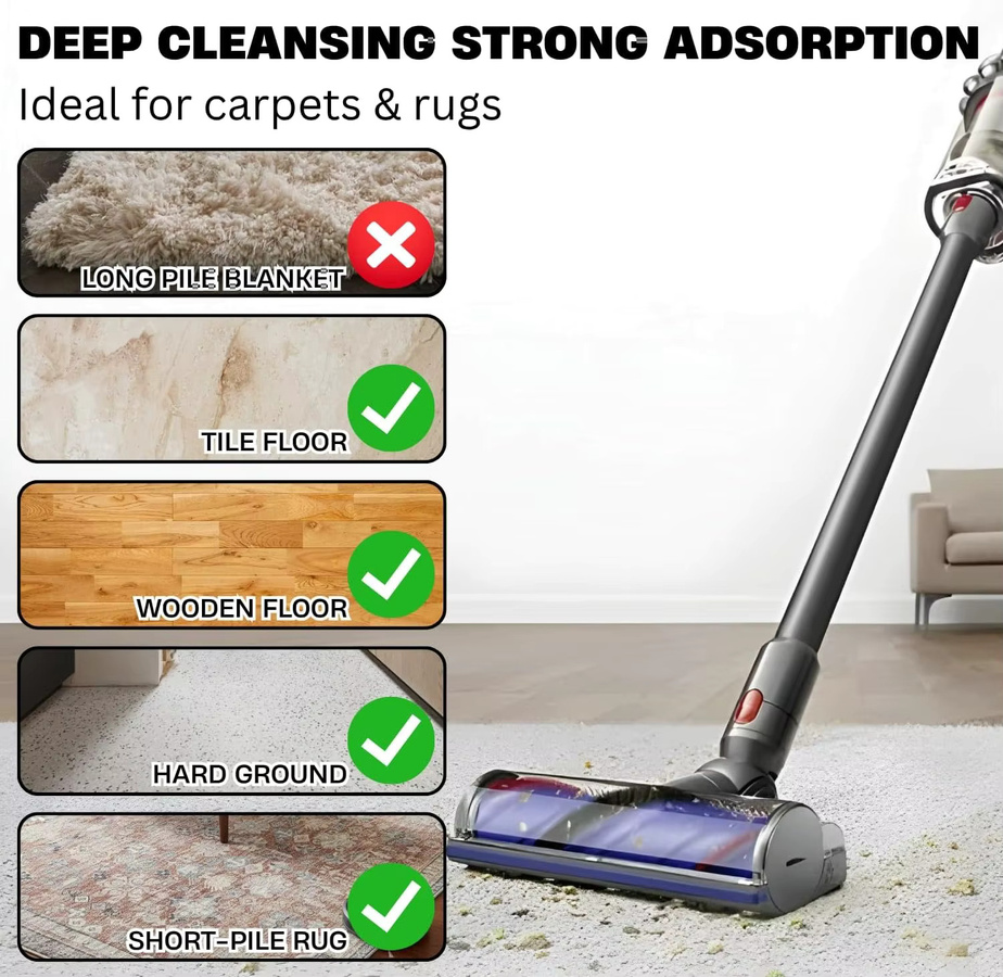 Dyson Anti-Tangle Direct Drive Reinigerkopf für V7 V8 V10 V11 V15 Staubsauger in Grau - Bild 4