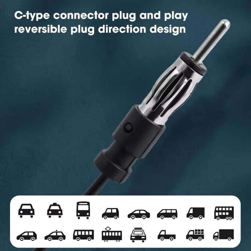 Universal Auto Elektronischer Radio Verstärker 12V AM/FM Antennen Booster in Schwarz - Bild 3