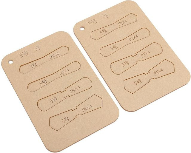 GoolRC 10 Stück Leder Acryl Vorlagen für DIY Handwerk mit Reißverschluss D-Ring Zuglaschen in Beige - Bild 1