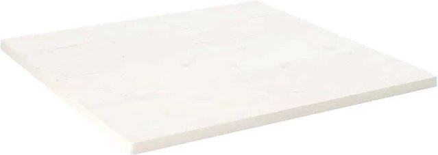 vidaXL Tischplatte aus Massivholz Kiefer in Weiß, quadratisch, B/T/H: 70 x 70 x 2,5 cm - Bild 1
