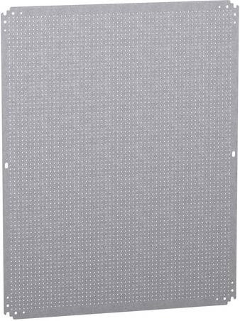 Schneider Electric NSYMF108 Mikroperfekte Montageplatte aus Stahl in Grau, H x B: 100 x 80 cm, Lochdurchmesser 3,6 mm bei 12,5 mm Abstand - Bild 1