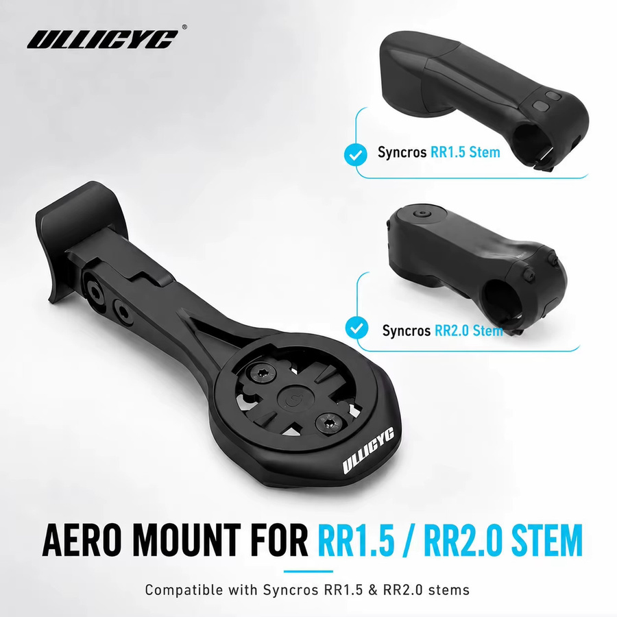 ULLICYC Computerhalterung aus Aluminium für SCOTT SYNCROS ADDICT RR IC RR1.5/RR2.0 Stem, kompatibel mit Garmin 1050, Wahoo, Giant und Bryton GPS, Schwarz - Bild 1