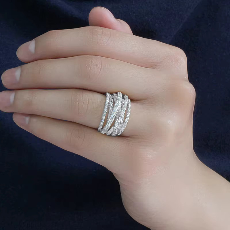 Huitan Ringe, Silber, Zirkonia, Damen - Bild 2