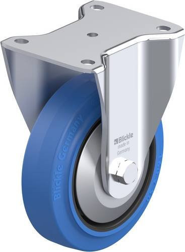 Blickle Bockrolle BH-POEV 160R-SB-FA aus verzinktem Stahl mit Rad-Durchmesser 160 mm und einer Tragfähigkeit von max. 400 kg - Bild 1