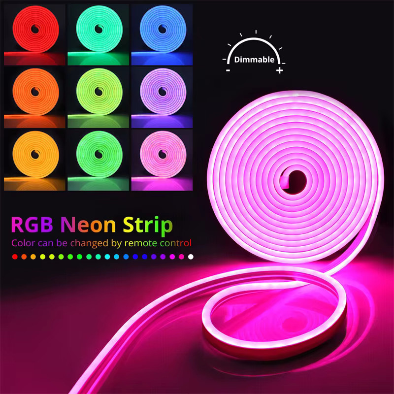 Acosh RGB Neon-Seilbeleuchtung mit Fernbedienung, flexible LED-Streifen in Multicolour für deine Gaming-Raumdekoration via USB - Bild 3