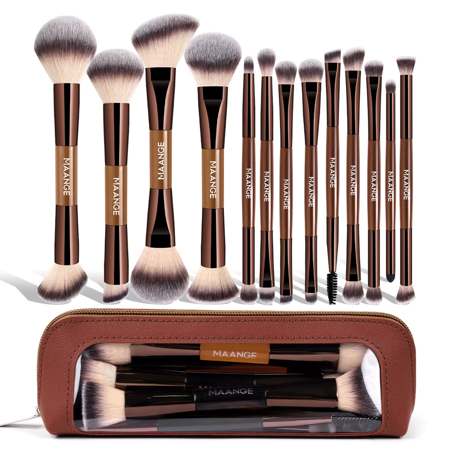 MAANGE Make-up-Pinsel-Set mit Aufbewahrungstasche, 13-teilig, Unisex - Bild 5