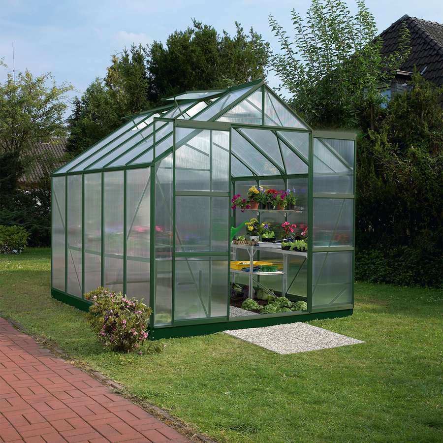 Vitavia Gewächshaus Uranus 8300 in Smaragdgrün mit 6 mm HKP und 8,3 m² Fläche - Bild 2