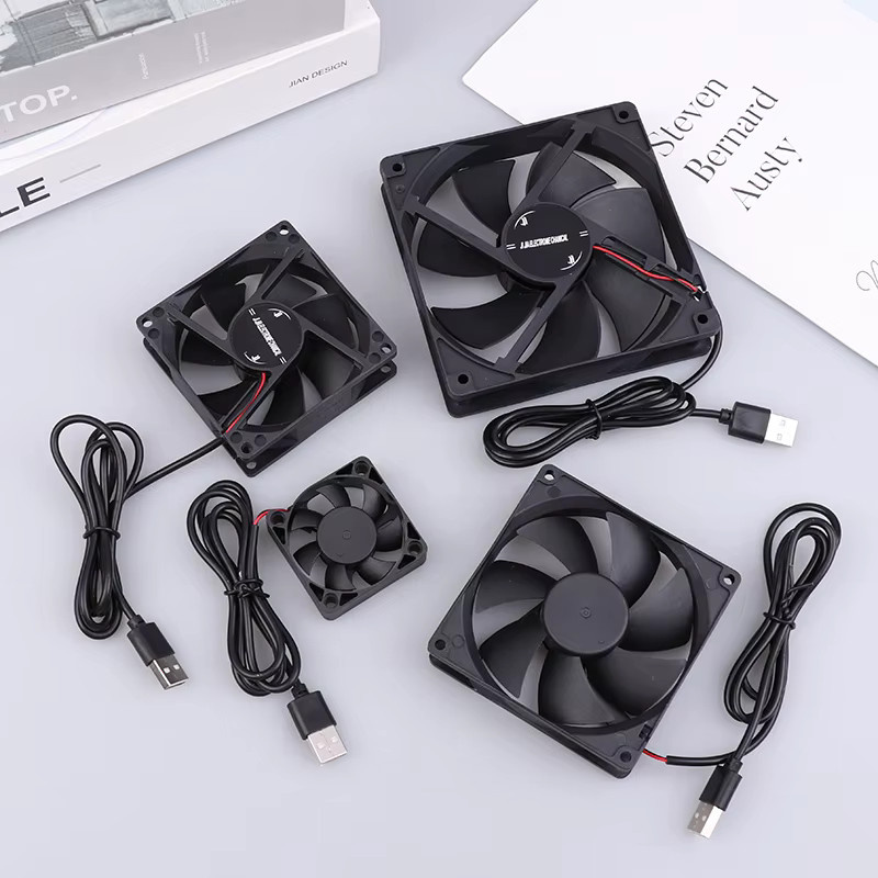 SAFENH Bürstenloser USB-Lüfter in Schwarz für PC-Gehäuse, Router, TV-Box und Desktop DIY Kühler-Zubehör - Bild 2
