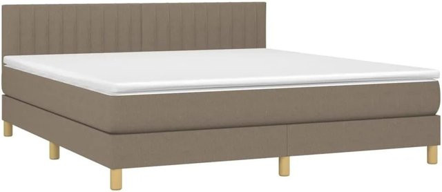 vidaXL Boxspringbett mit Matratze Hybrid-Design in Taupe/Beige, B/T/H: 180 x 200 x 78 cm - Bild 1