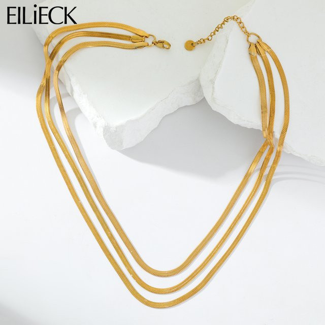 EILIECK Halskette, Edelstahl, Gold, Damen - Bild 1
