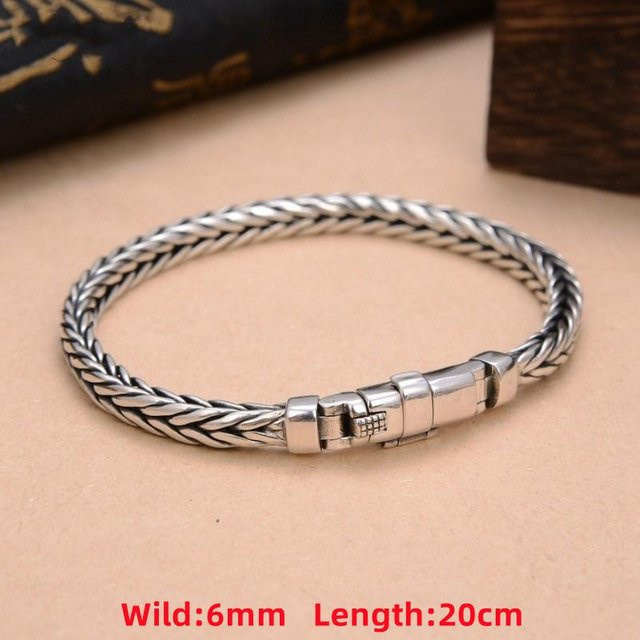 Armband 925 Silber, geflochten, Unisex - Bild 1