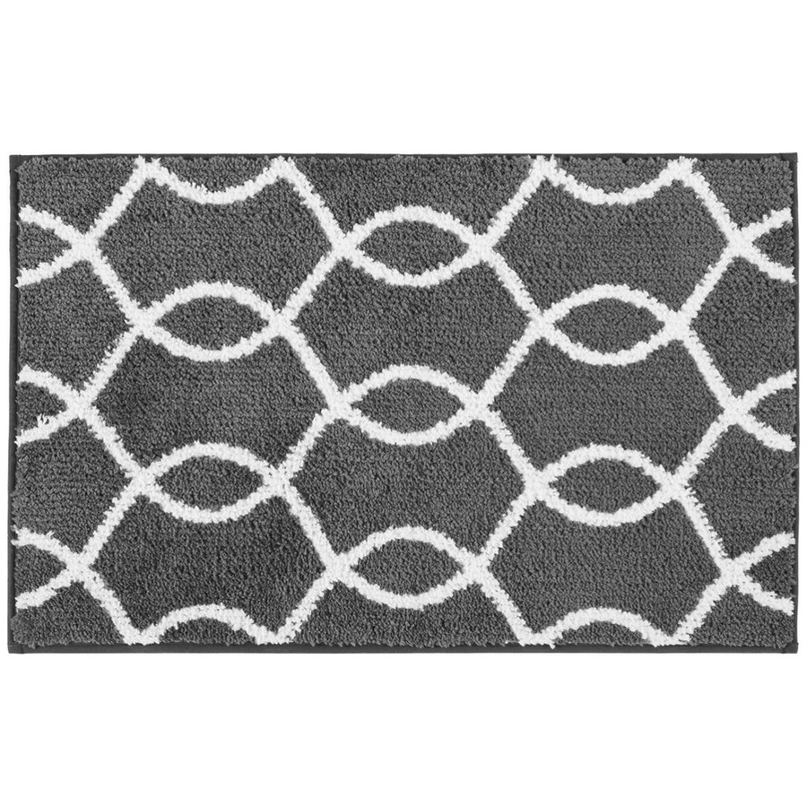Badematte Luxor von POCOline in Anthrazit, Weiss und Grey mit grafischem Design aus Polyester und Oeko-Tex Standard 100, B: 80,0 cm, T: 50,0 cm - Bild 3