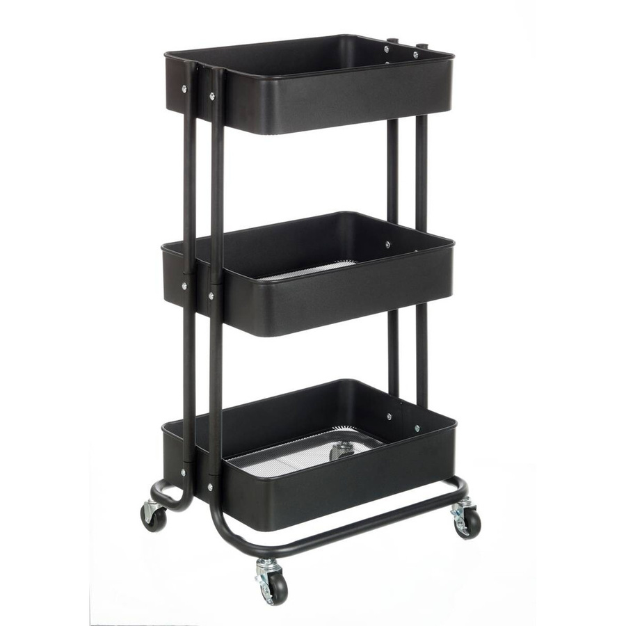Pocoline Rollwagen aus Metall in Schwarz Matt B/H/T: 44 x 76 x 33 cm - Bild 2