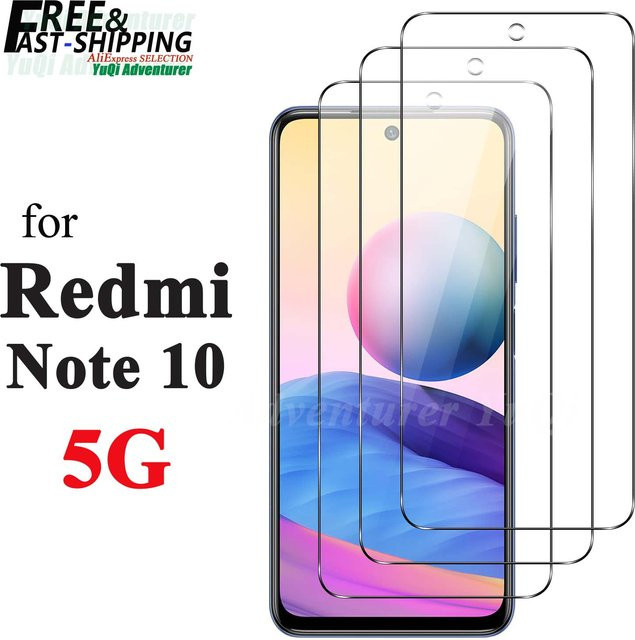 Xiaomi Displayschutzfolie aus gehärtetem Glas für Redmi Note 10 5G, transparent, kristallklar HD 9H und kratzfest - Bild 1