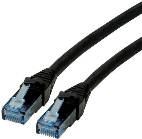 Roline RJ45 Patchkabel CAT 6a U/UTP Ethernet LAN Kabel Schwarz 10,00 m - Bild 1