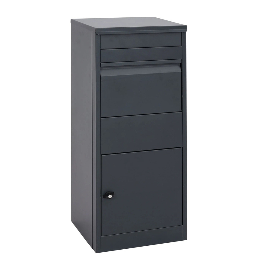MCW Paketkasten G80 Größe L aus verzinktem Metall in Anthrazit - Bild 2