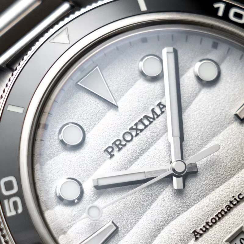 Proxima Herren-Taucheruhr, Automatik, Edelstahl, 39 mm, 20 ATM, Desert Dial - Bild 3