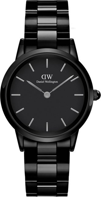Daniel Wellington Damenuhr Iconic Link Ceramic, Quarz, Edelstahl, 32 mm, Schwarz - Bild 1