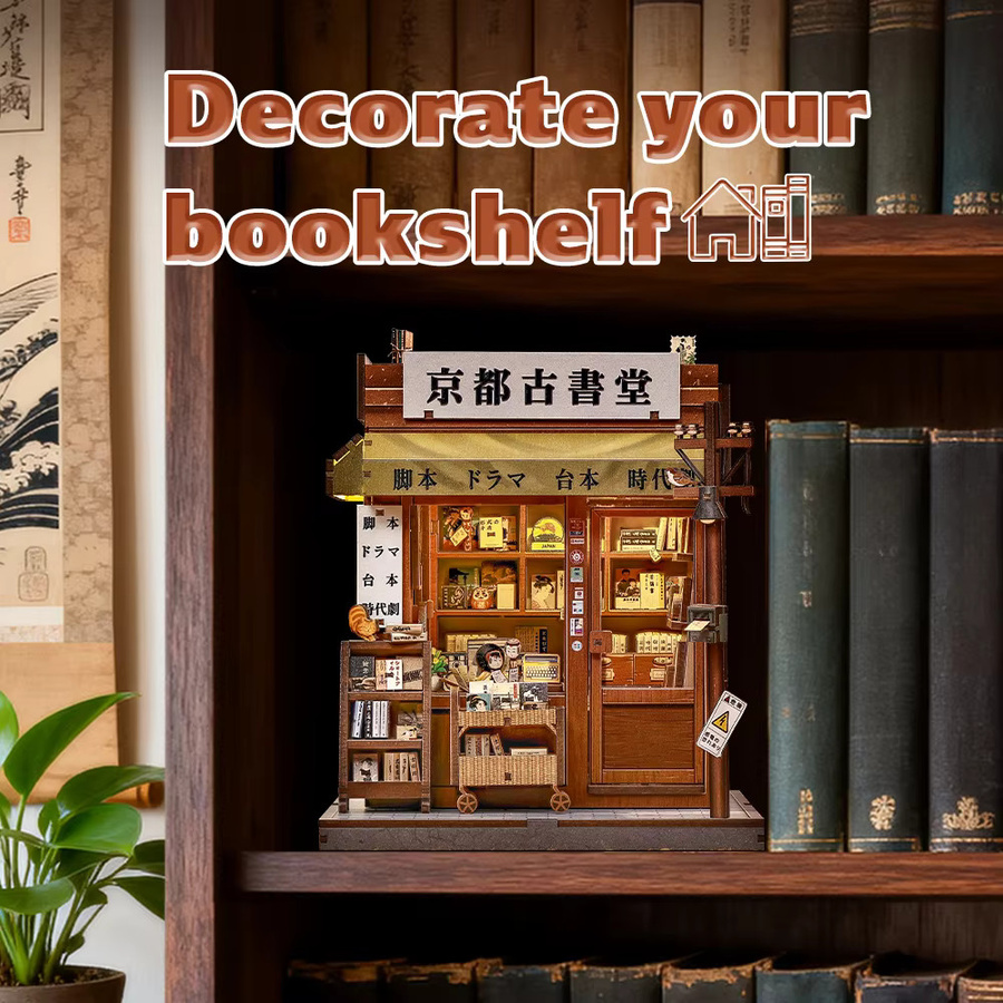 CUTEBEE Book Nook Kit, DIY Puppenhaus Bücherregal-Einsatz, 3D Holzpuzzle - Bild 2