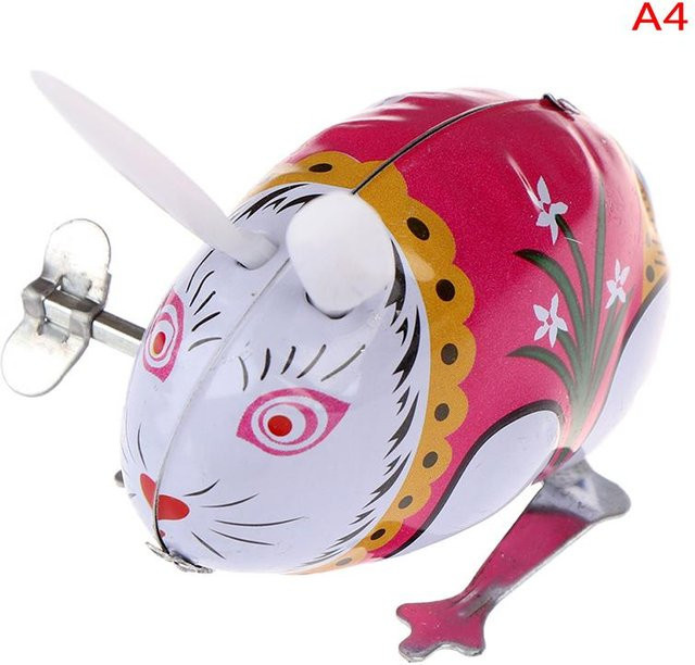 Kidsly Klassisches Blechspielzeug zum Aufziehen mit Uhrwerk, Frosch, Kaninchen, Hahn, Actionfiguren - Bild 1