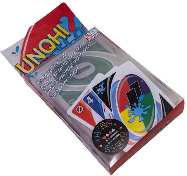 UNQHI Uno Wasserdichtes PVC-Kartenspiel Party-Tischspiel für Erwachsene - Bild 1