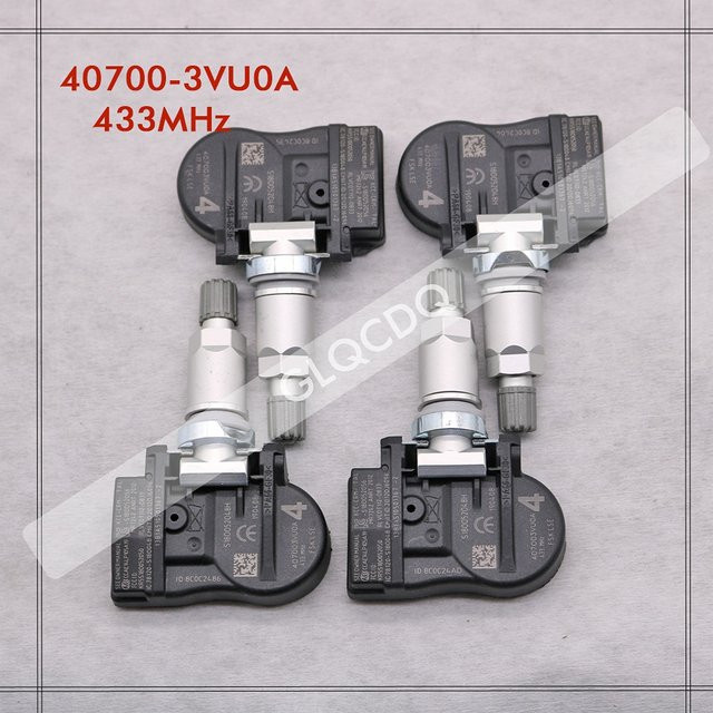 GANGLE Reifendrucksensor TPMS für Lada Vesta und Renault, 433MHz, Schwarz, Teilenummer 40700-3VU0A / 40700-3VU0B - Bild 1