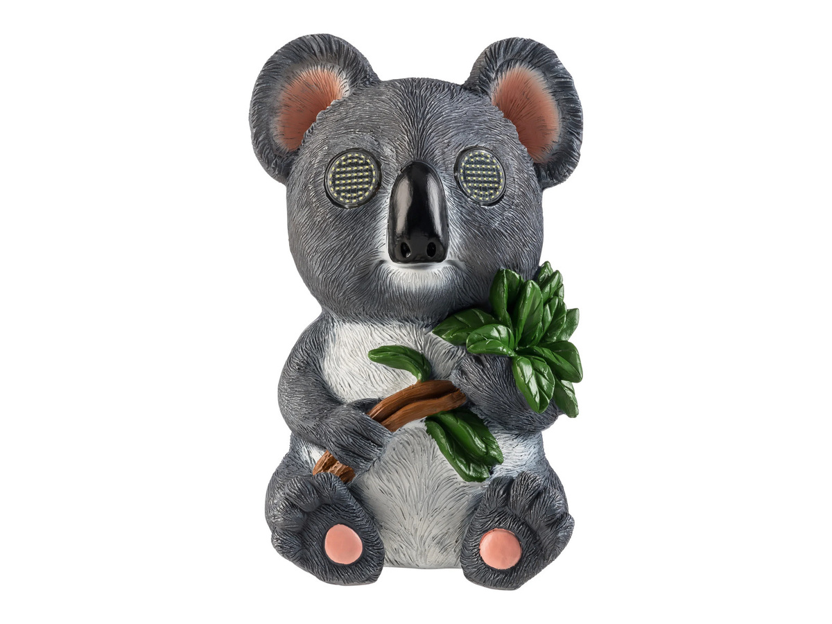 LIVARNO Deko-Solarleuchte Koala in Grau aus Polyresin mit LED für Garten und Terrasse - Bild 2